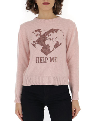 Alberta Ferretti Jacquard Motif Sweater