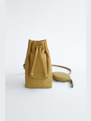 Limited Edition Leather Bucket Bag With Coin Purse