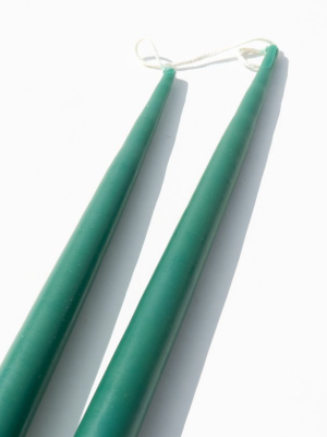Hand-dipped Taper Candles - Forest Green