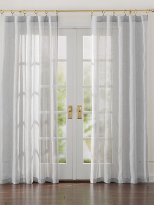 Linen Sheer Light Grey Curtains