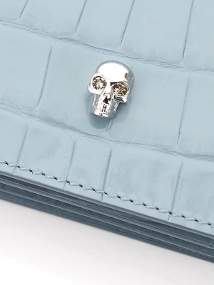 Alexander Mcqueen Skull Embossed Micro Crossbody Bag