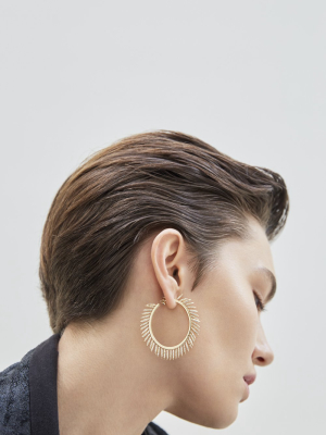 Diamond Fringe Hoops Y-chd