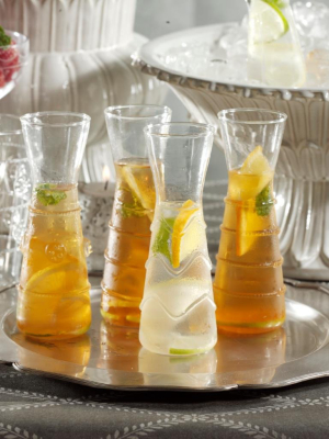 Raised Design Individual Carafes - Set Of 6