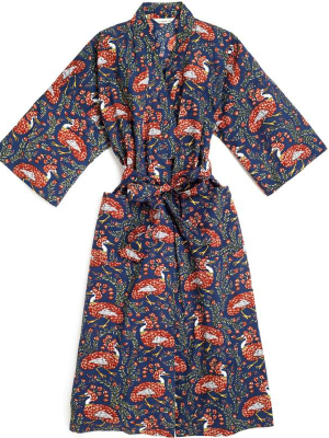 Queen Lotus Robe - Indigo