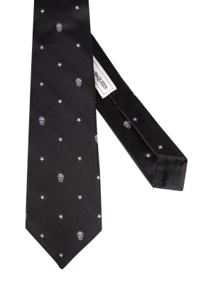 Alexander Mcqueen Skull Printed Tie