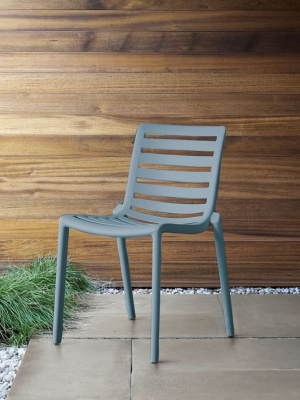 Stackable Slat Outdoor Chairs (set Of 2)