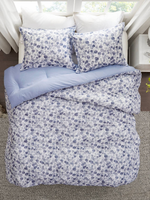 King/california King 3pc Tallie Cotton Printed Comforter Set Blue