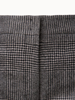 Flannel Wool Checked Pants