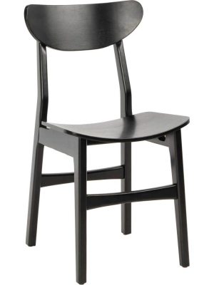 Lucas Retro Dining Chair Black (set Of 2)