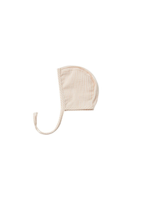 Quincy Mae Woven Baby Bonnet - Petal/stripe