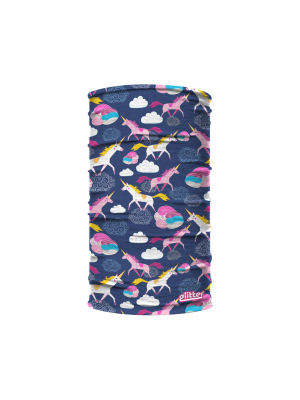 Navy Unicorns Kids Neck Gaiter