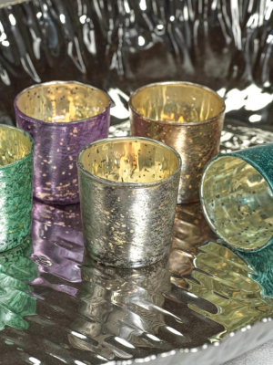 Metallic Antique Tealight & Votive Holders