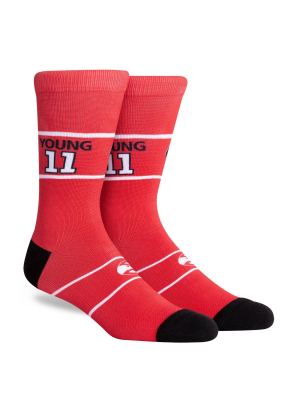 Nba Atlanta Hawks Hi-wire Crew Socks - L