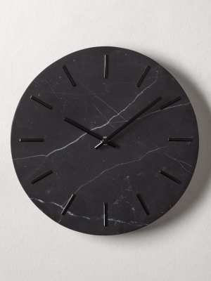 Carlo Black Marble Wall Clock