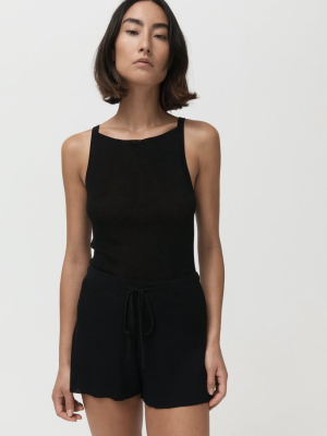 Min Knit Tank Top - Black