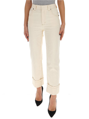 Chloé Cuffed Straight-leg Jeans