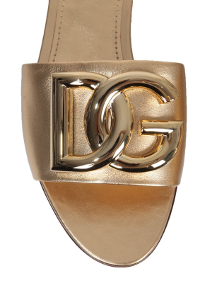 Dolce & Gabbana Logo Plaque Slide Sandals