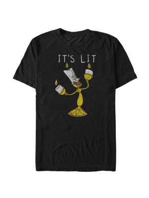 Men's Beauty And The Beast Lumiere It's Lit T-shirt