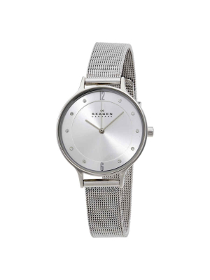 Skagen Anita Silver Dial Stainless Steel Mesh Ladies Watch Skw2149