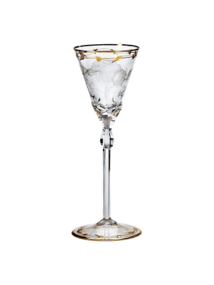 Moser Art Nouveau Crystal White Wine Glass