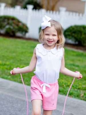 Shipley Shorts - Hamptons Hot Pink With Worth Avenue White