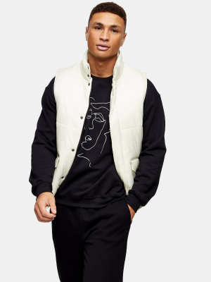 Topman Ltd Stone Quilted Gilet