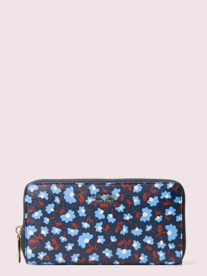 Spencer Party Floral Zip-around Continental Wallet