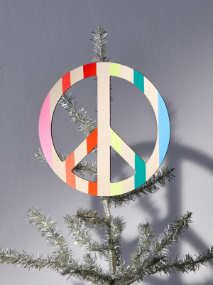 The Great Lakes Goods Handmade Peace Sign Tree Topper