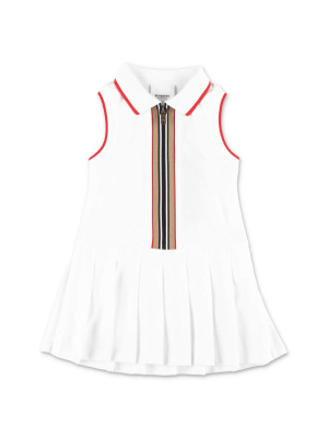 Burberry Kids Icon Stripe Zip-front Polo Dress