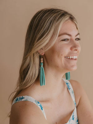 June Earrings In Seafoam