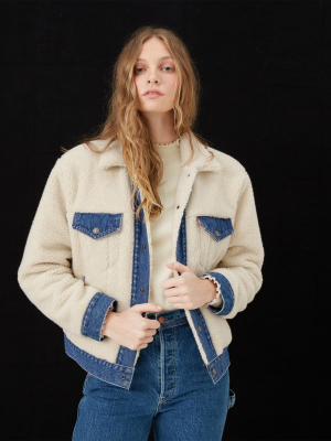 Ex-boyfriend Sherpa Pieced Trucker Jacket