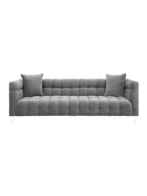 Bea Grey Velvet Sofa