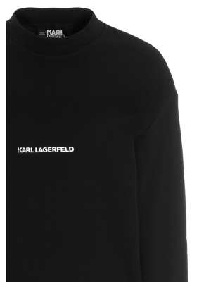 Karl Lagerfeld Logo Print Crewneck Sweatshirt