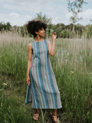 Earthy Stripes Textured Organic Dress