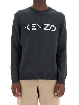 Kenzo Logo Embroidered Knitted Sweater