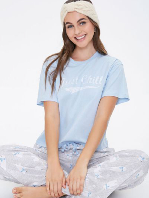 Just Chill Tee & Pajama Pants Set