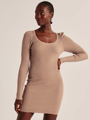 Long-sleeve Mini Sweater Dress