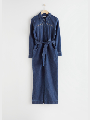 Organic Cotton Denim Jumpsuit