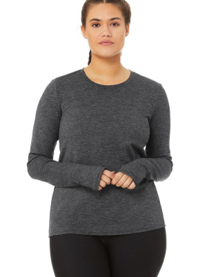 Alo Yoga Women's Alosoft Finesse Long Sleeve Tee, Dark Heather Grey, XS,  Dark Heather Grey, XS : Buy Online at Best Price in KSA - Souq is now  : Fashion