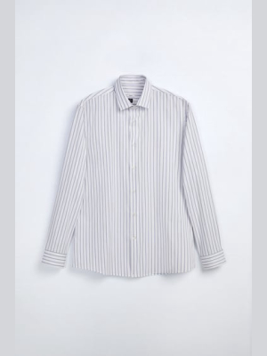 Textured Weave Striped Shirt