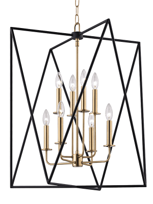 Laszlo 8 Light Pendant Aged Brass