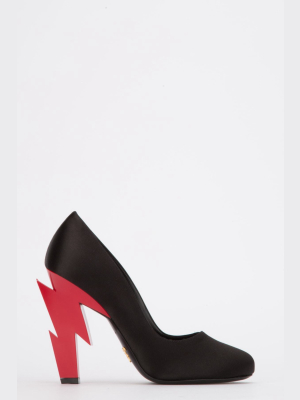 Prada Lighting Bolt Heel Pumps