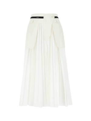 Sacai Pleated Midi Skirt