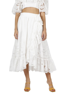 Zimmermann Lulu Scallop Wrap Skirt