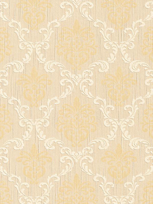 Floral Trellis Wallpaper In Beige And Yellows Design By Bd Wall