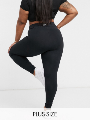 Reebok Side Logo Leggings In Black