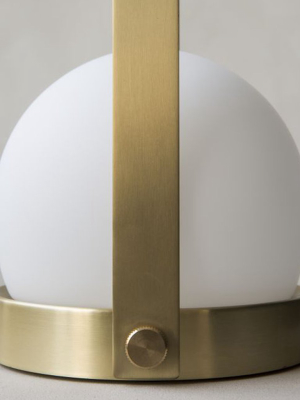 Carrie Portable Led Lamp, Brushed Brass