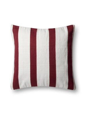 Red & Ivory Indoor/outdoor Pillow