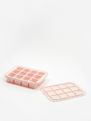 W&p Design Everyday Ice Tray - Pink Speckled