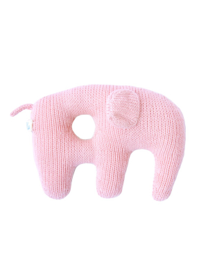 Jumbo Elephant Rattle Pink